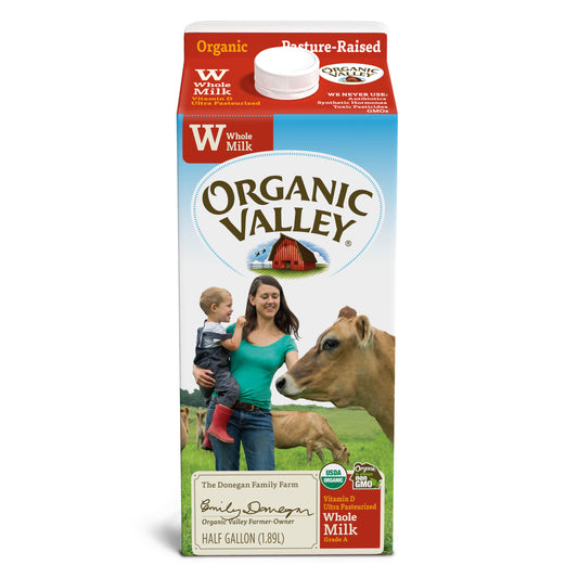 Organic Milk Half Gallon Carton