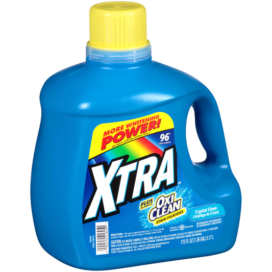 Xtra Plus Oxiclean Liquid Laundry Detergent, Crystal Clean, 45oz