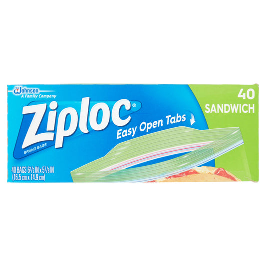 Ziploc 40 Sandwich Seal Top Bags
