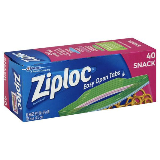 Ziploc 40 Snack Seal Top Bags