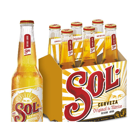 Sol Cerveza Mexican Beer 12oz Bottle Pack